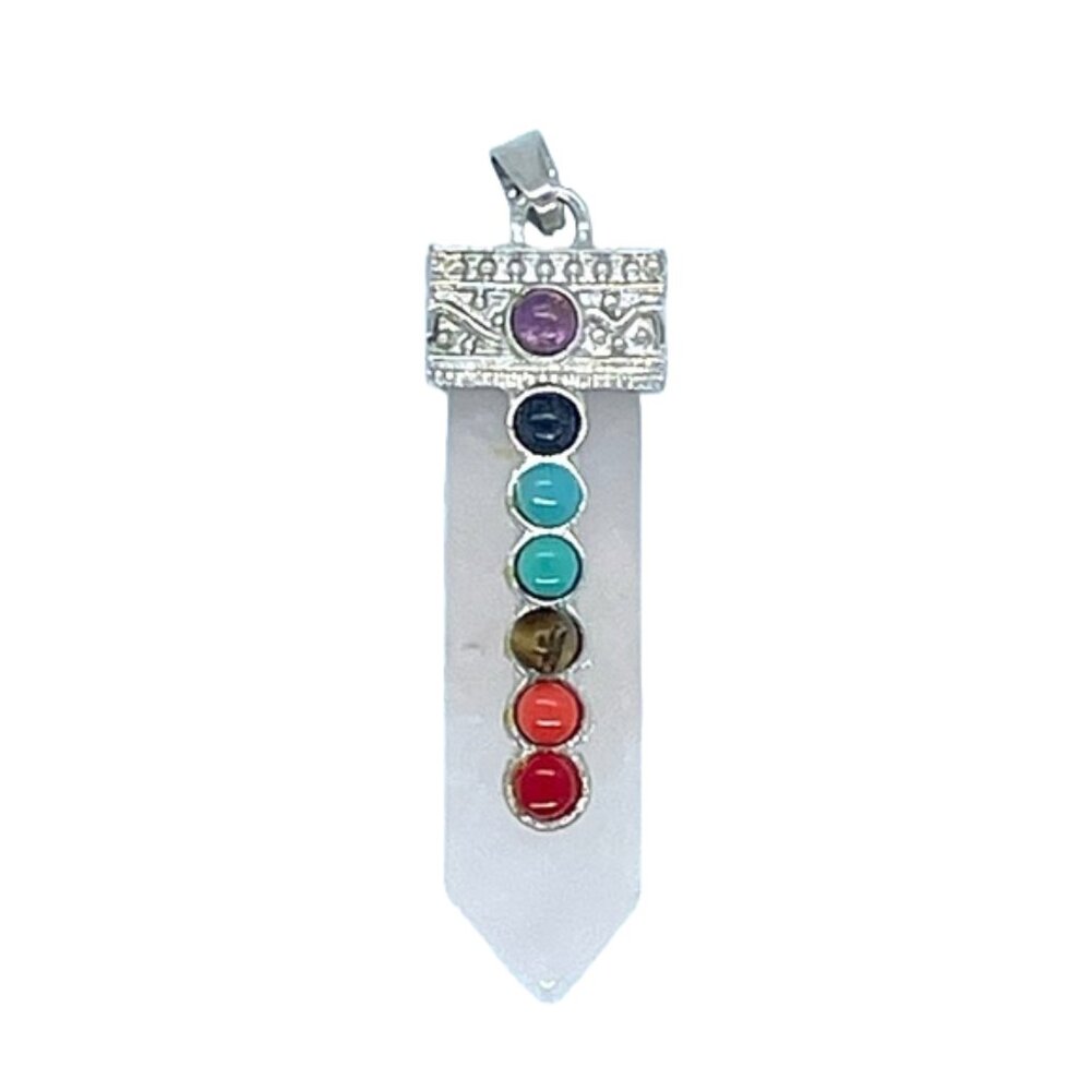 Rose Quartz Chakra Pendant Point